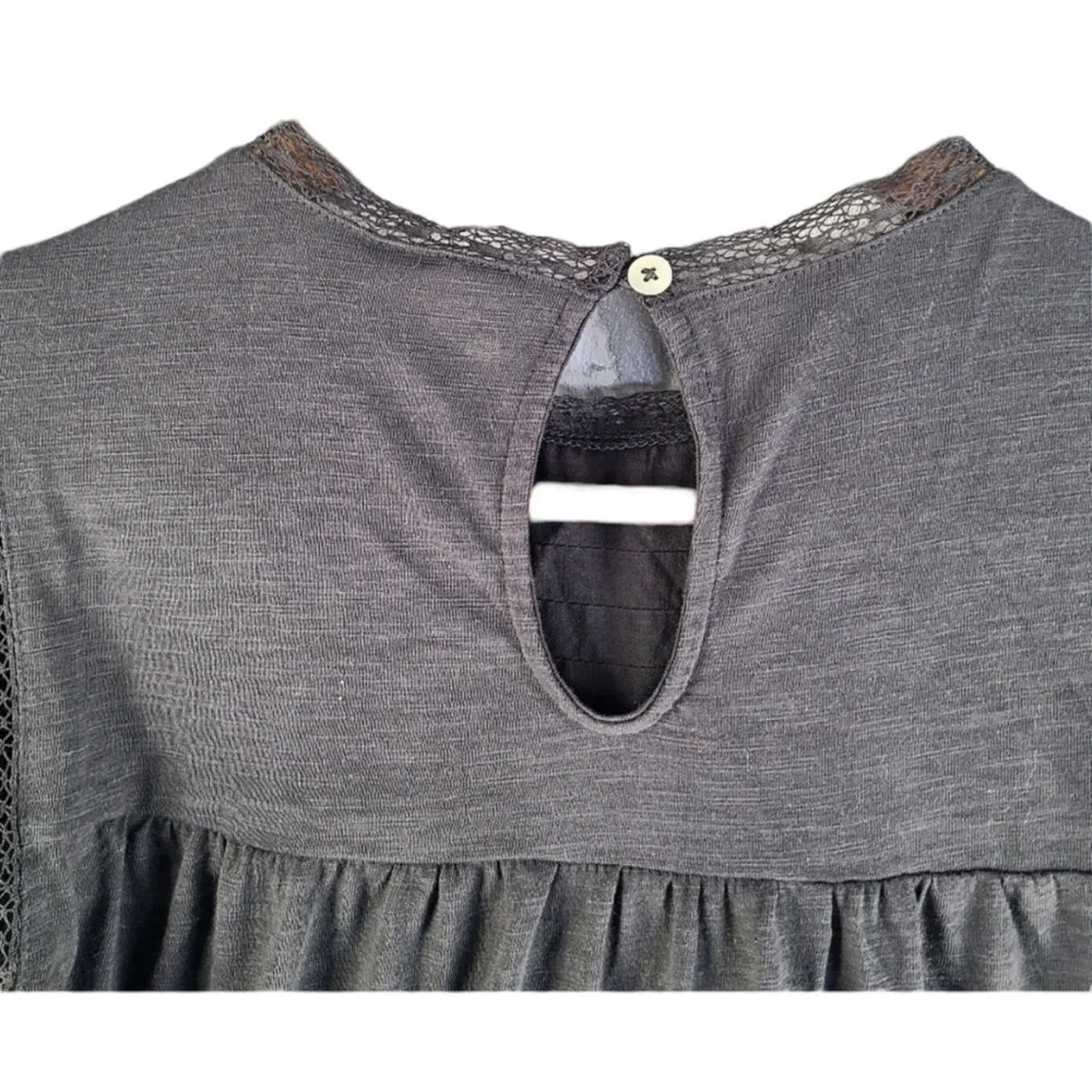 GOOD HART by MATILDA JANE McKinney Tierred Dress in Charcoal Size Small - Picture 7 of 9